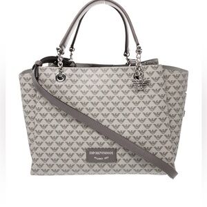 EMPORIO ARMANI TOTE BAG  THREE COMPARTMENTS  11” X 8” NWOT